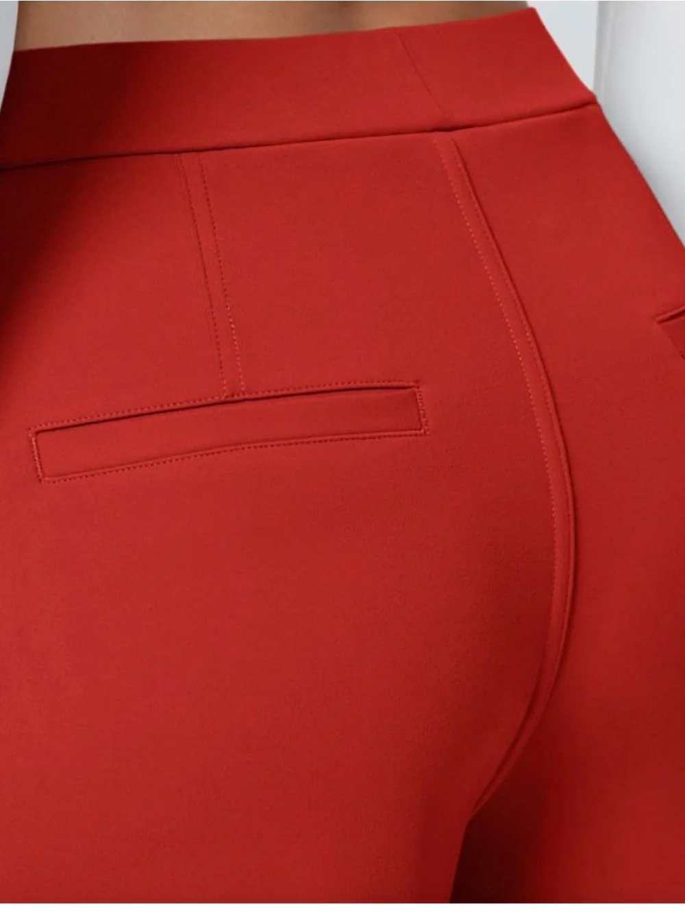 HALARA Wide-Leg Red High-Waist Trousers